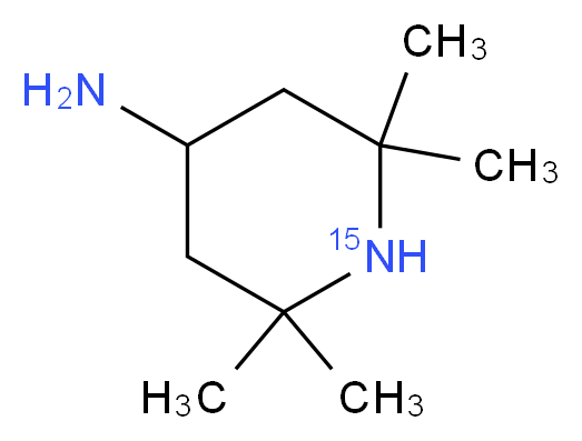 2,2,6,6-tetramethyl(1-<sup>1</sup><sup>5</sup>N)piperidin-4-amine_分子结构_CAS_1215537-22-6