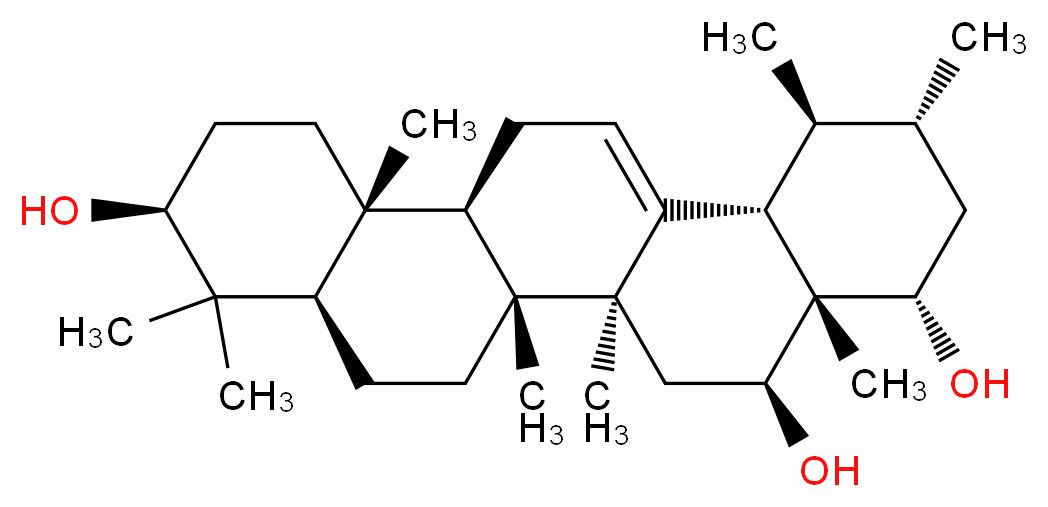 (3S,4aR,6aR,6bS,8S,8aR,9S,11R,12S,12aS,14aR,14bR)-4,4,6a,6b,8a,11,12,14b-octamethyl-1,2,3,4,4a,5,6,6a,6b,7,8,8a,9,10,11,12,12a,14,14a,14b-icosahydropicene-3,8,9-triol_分子结构_CAS_1242085-06-8