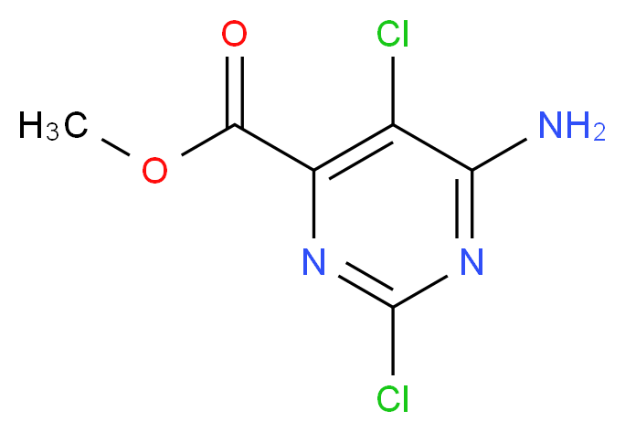 methyl 6-amino-2,5-dichloropyrimidine-4-carboxylate_分子结构_CAS_502142-81-6