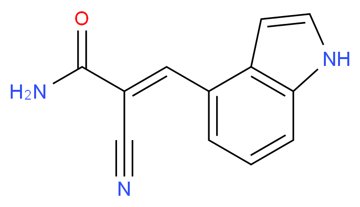 (E)-2-cyano-3-(1H-indol-4-yl)acrylamide_分子结构_CAS_)