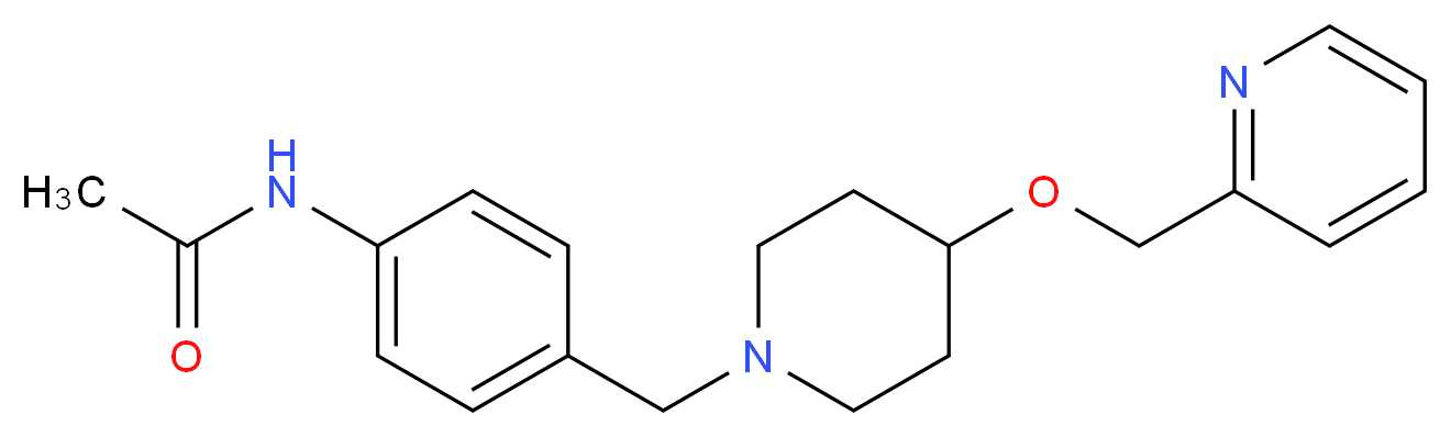 N-(4-{[4-(pyridin-2-ylmethoxy)piperidin-1-yl]methyl}phenyl)acetamide_分子结构_CAS_)