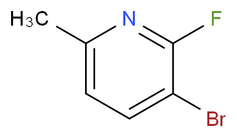 3-bromo-2-fluoro-6-methylpyridine_分子结构_CAS_375368-78-8