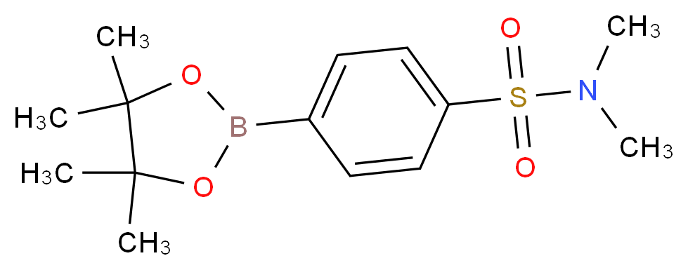 N,N-dimethyl-4-(tetramethyl-1,3,2-dioxaborolan-2-yl)benzene-1-sulfonamide_分子结构_CAS_486422-04-2