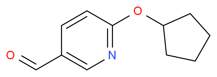 6-环戊氧基吡啶-3-甲醛_分子结构_CAS_916792-14-8)