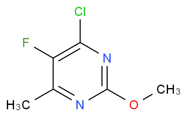 Pyrimidine, 4-chloro-5-fluoro-2-methoxy-6-methyl-_分子结构_CAS_1240619-26-4)