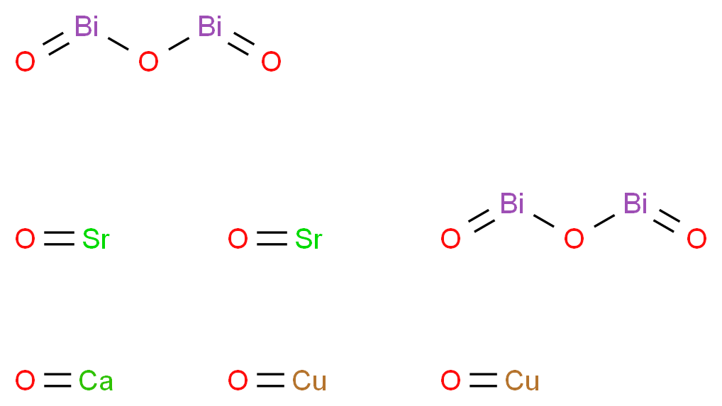 bis([(oxobismuthanyl)oxy]bismuthanone); oxocalcium; bis(oxocopper); bis(oxostrontium)_分子结构_CAS_114901-61-0