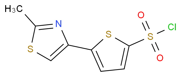 5-(2-methyl-1,3-thiazol-4-yl)thiophene-2-sulfonyl chloride_分子结构_CAS_)