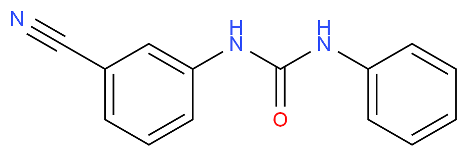 N-(3-cyanophenyl)-N'-phenylurea_分子结构_CAS_87597-64-6)