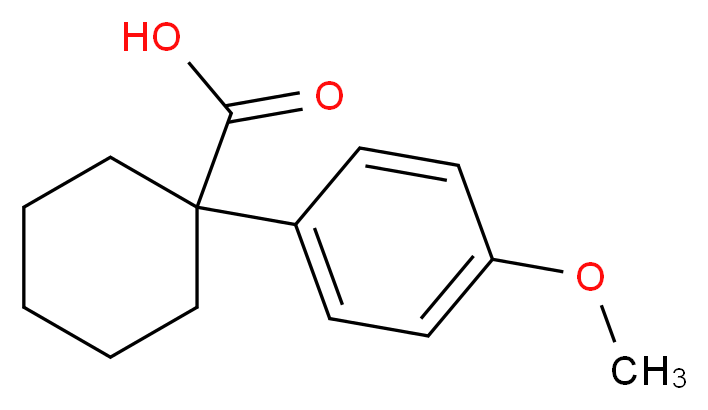 1-(4-methoxyphenyl)cyclohexane-1-carboxylic acid_分子结构_CAS_7469-83-2
