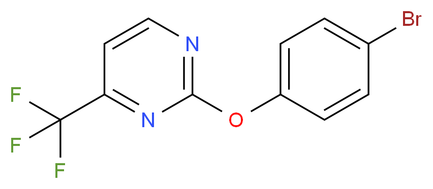 2-(4-Bromophenoxy)-4-(trifluoromethyl)pyrimidine 97%_分子结构_CAS_)
