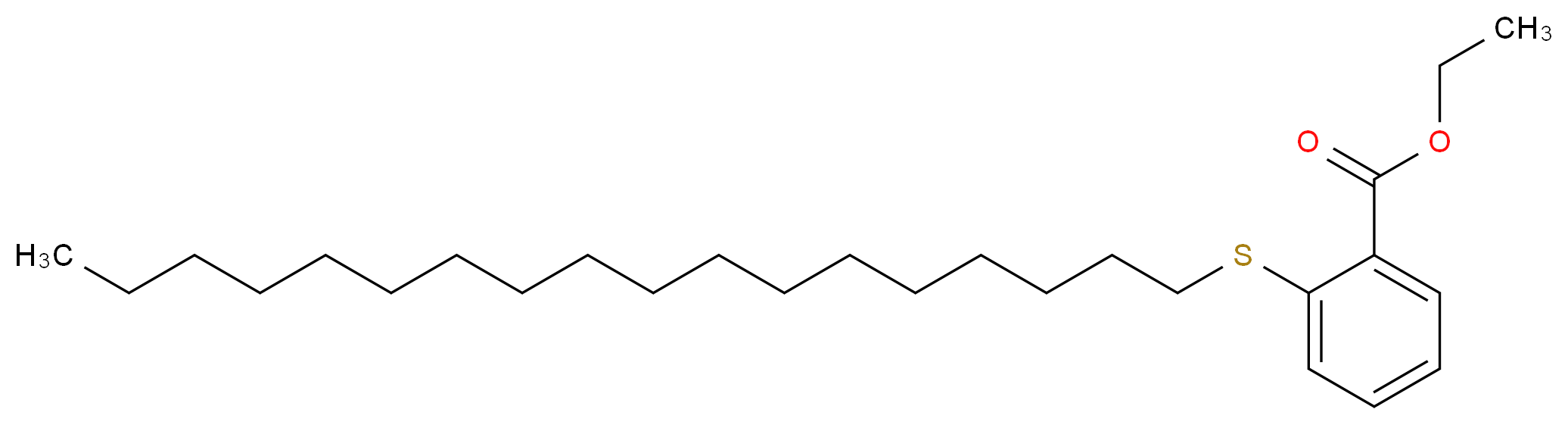 2-(十八烷基硫代)苯甲酸乙酯_分子结构_CAS_74010-84-7)