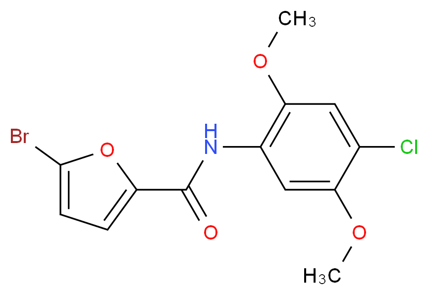 5-bromo-N-(4-chloro-2,5-dimethoxyphenyl)-2-furamide_分子结构_CAS_314022-39-4)