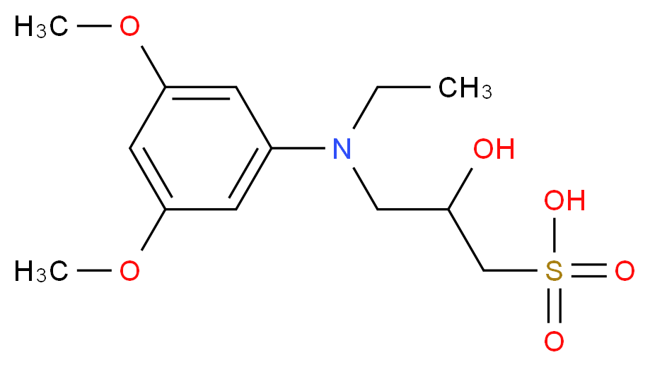 3-[(3,5-dimethoxyphenyl)(ethyl)amino]-2-hydroxypropane-1-sulfonic acid_分子结构_CAS_83777-30-4