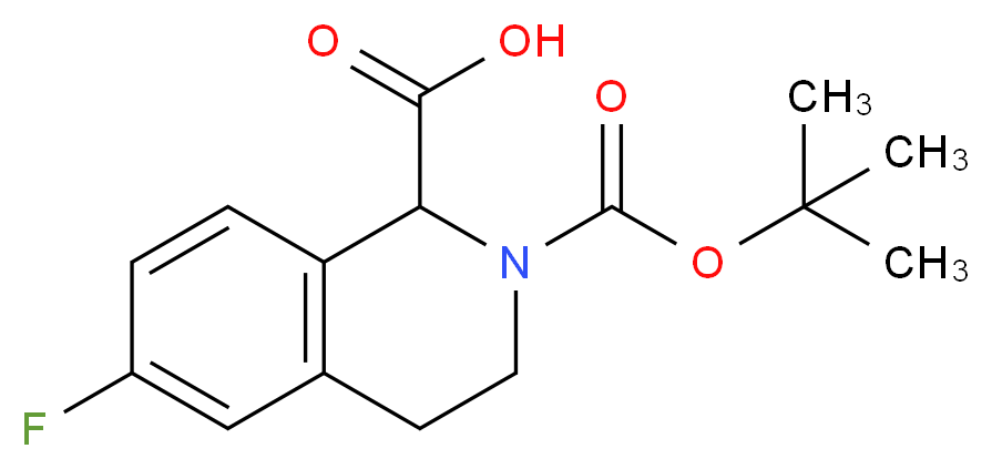 2-Boc-6-fluoro-3,4-dihydro-1H-isoquinoline-1-carboxylic acid_分子结构_CAS_)