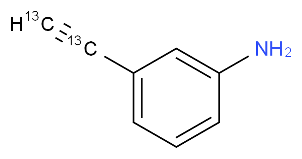 1-(3-氨基苯基)乙炔-1,2-13C2_分子结构_CAS_286013-01-2)