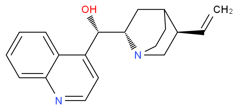 (S)-[(2S,5R)-5-ethenyl-1-azabicyclo[2.2.2]octan-2-yl](quinolin-4-yl)methanol_分子结构_CAS_550-54-9