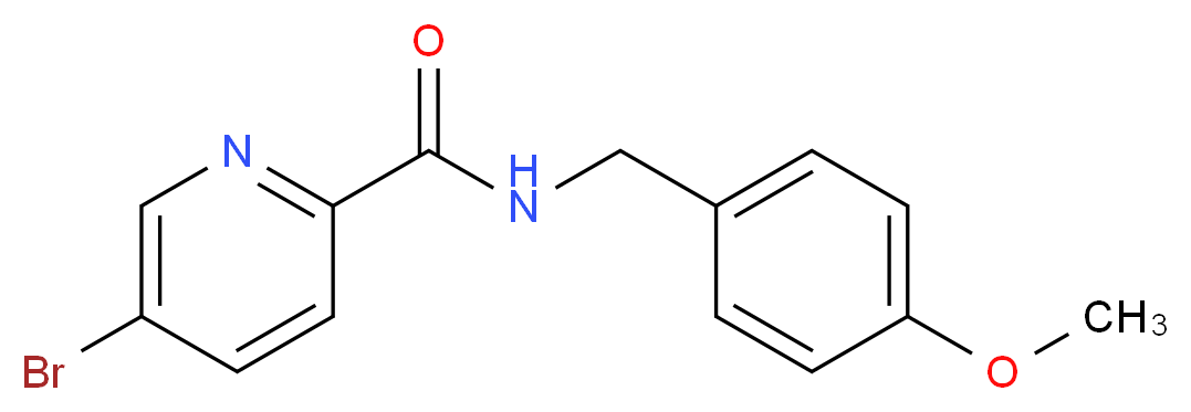 5-Bromo-N-(4-methoxybenzyl)picolinamide_分子结构_CAS_951885-02-2)