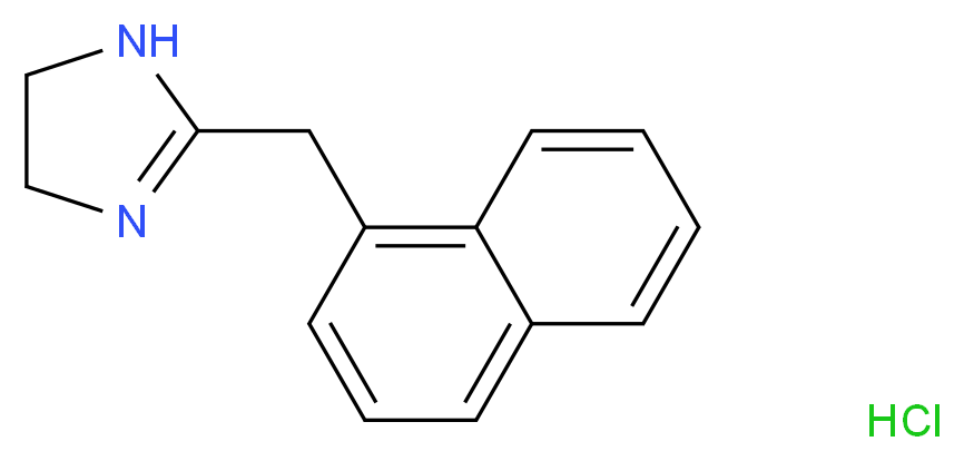 2-(naphthalen-1-ylmethyl)-4,5-dihydro-1H-imidazole hydrochloride_分子结构_CAS_550-99-2