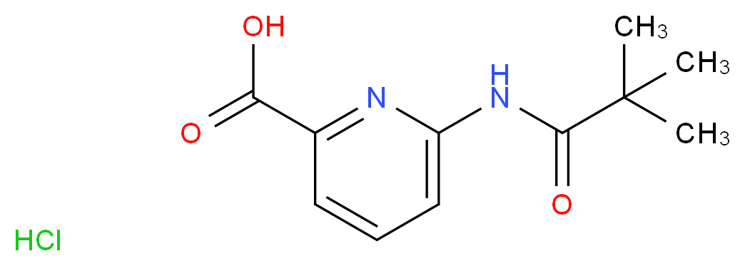 6-(2,2-dimethylpropanamido)pyridine-2-carboxylic acid hydrochloride_分子结构_CAS_848243-27-6