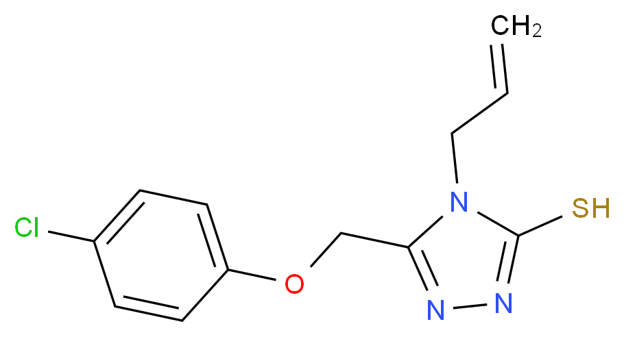 4-Allyl-5-[(4-chlorophenoxy)methyl]-4H-1,2,4-triazole-3-thiol_分子结构_CAS_333767-06-9)