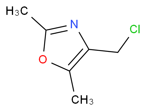 4-(chloromethyl)-2,5-dimethyl-1,3-oxazole_分子结构_CAS_777823-76-4