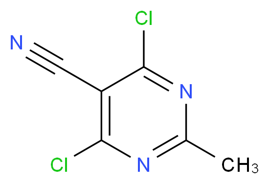 4,6-DICHLORO-2-METHYLPYRIMIDINE-5-CARBONITRILE_分子结构_CAS_76574-36-2)