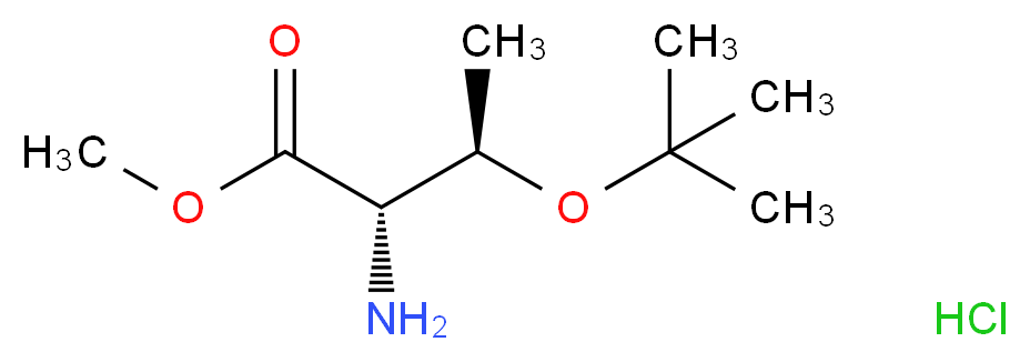 O-叔丁基-L-苏氨酸甲酯 盐酸盐_分子结构_CAS_71989-43-0)