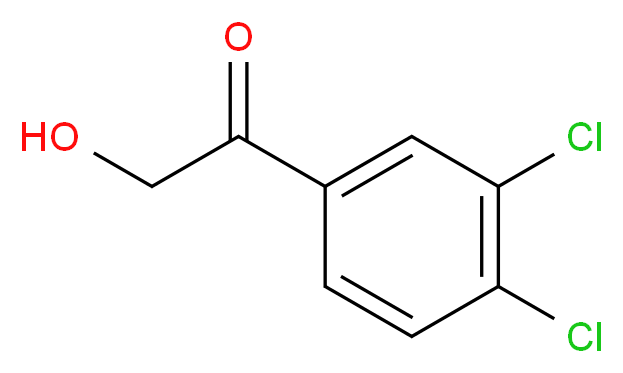 1-(3,4-dichlorophenyl)-2-hydroxyethan-1-one_分子结构_CAS_113337-38-5