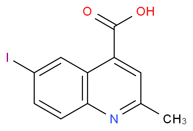 6-iodo-2-methylquinoline-4-carboxylic acid_分子结构_CAS_433244-12-3