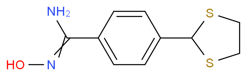 4-(1,3-dithiolan-2-yl)-N'-hydroxybenzenecarboximidamide_分子结构_CAS_175204-51-0)