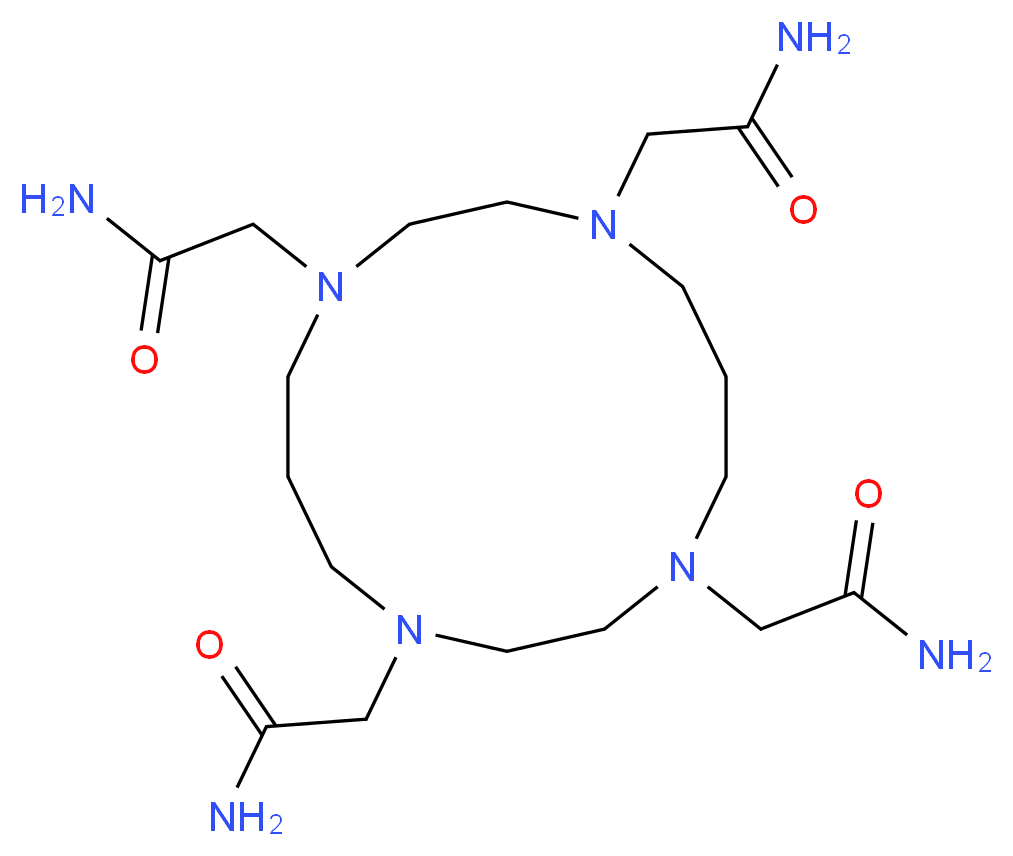 1,4,8,11-四(氨甲酰基甲基)-1,4,8,11-四氮杂环十四烷_分子结构_CAS_345612-63-7)