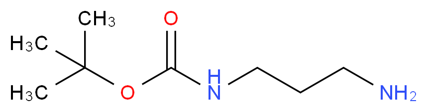 tert-butyl N-(3-aminopropyl)carbamate_分子结构_CAS_75178-96-0