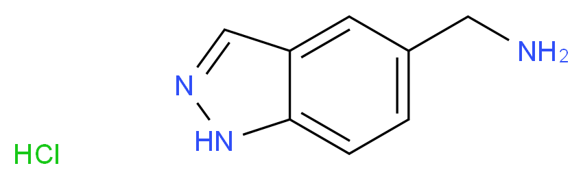 1H-Indazole-5-methanamine Hydrochloride_分子结构_CAS_943845-78-1)