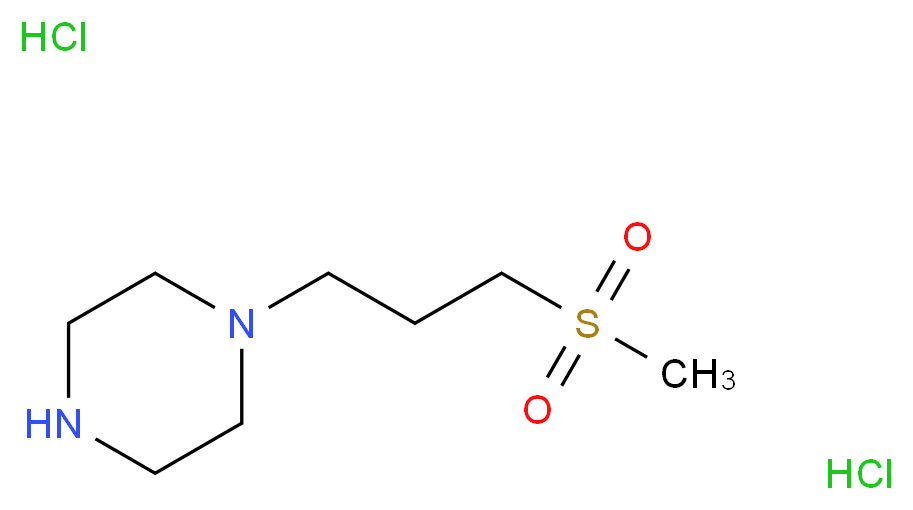 1-(3-Methanesulfonylpropyl)-piperazine dihydrochloride_分子结构_CAS_939983-66-1)