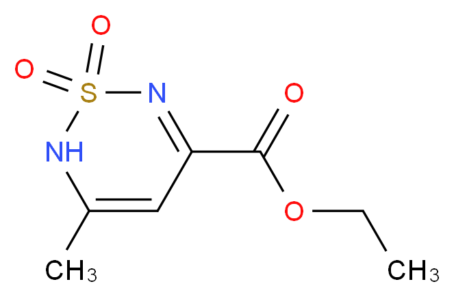 ethyl 5-methyl-1,1-dioxo-1,6-dihydro-1lambda~6~,2,6-thiadiazine-3-carboxylate_分子结构_CAS_5863-20-7)