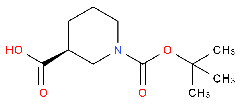 (3S)-1-[(tert-butoxy)carbonyl]piperidine-3-carboxylic acid_分子结构_CAS_88495-54-9