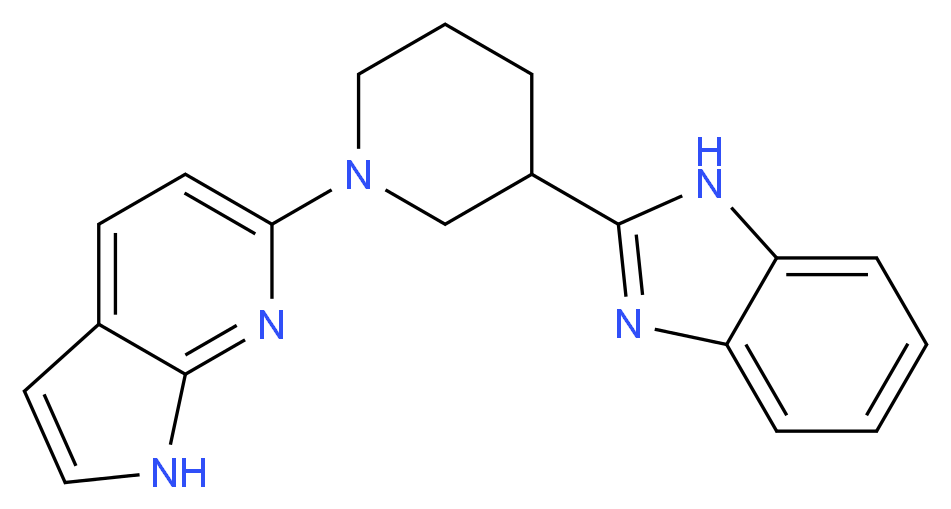 2-[1-(1H-pyrrolo[2,3-b]pyridin-6-yl)piperidin-3-yl]-1H-benzimidazole_分子结构_CAS_)