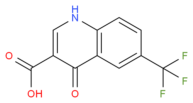 1,4-Dihydro-4-oxo-6-(trifluoromethyl)quinoline-3-carboxylic acid_分子结构_CAS_)