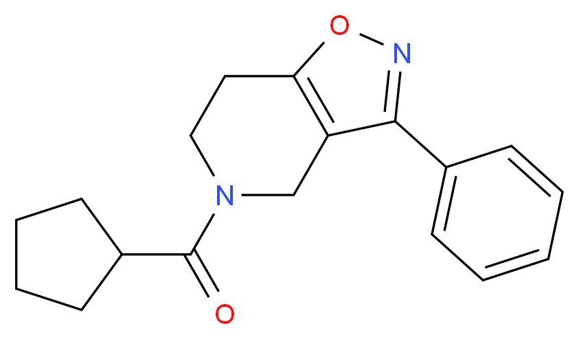 5-(cyclopentylcarbonyl)-3-phenyl-4,5,6,7-tetrahydroisoxazolo[4,5-c]pyridine_分子结构_CAS_)