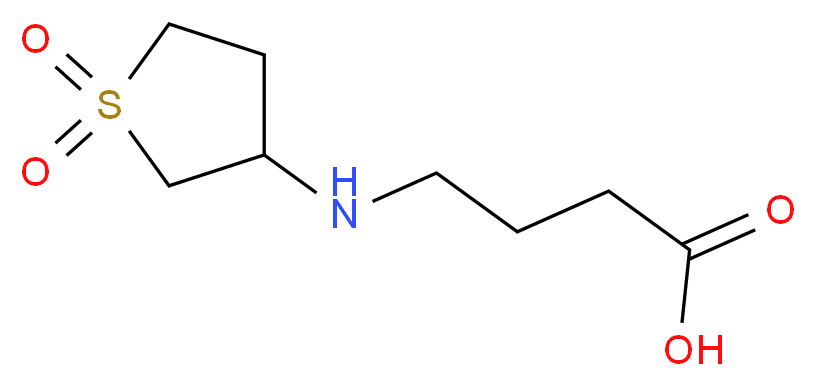 4-[(1,1-dioxo-1$l^{6}-thiolan-3-yl)amino]butanoic acid_分子结构_CAS_51070-62-3