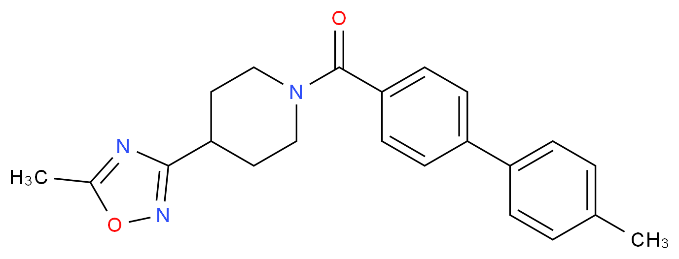 1-[(4'-methylbiphenyl-4-yl)carbonyl]-4-(5-methyl-1,2,4-oxadiazol-3-yl)piperidine_分子结构_CAS_)