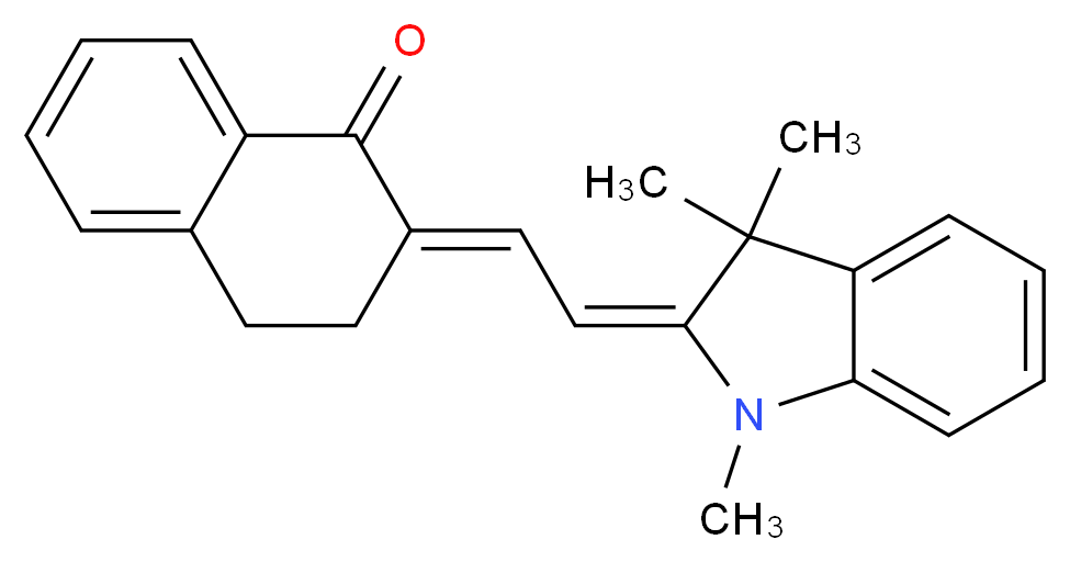 2-[2-(1,3,3-Trimethyl-2-indolinylidene)ethylidene]-1-tetralone, predominantly trans/trans_分子结构_CAS_53704-25-9)