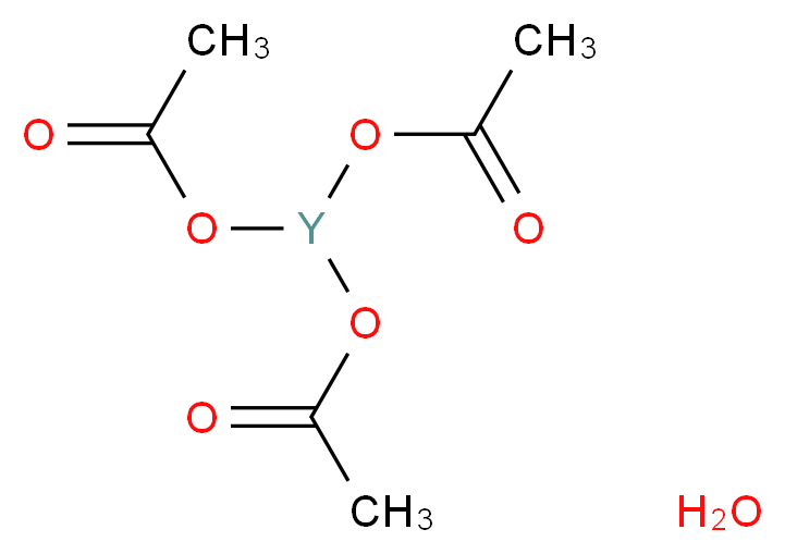 bis(acetyloxy)yttrio acetate hydrate_分子结构_CAS_304675-69-2