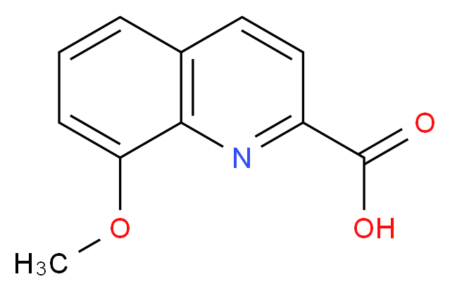 8-methoxyquinoline-2-carboxylic acid_分子结构_CAS_21141-35-5