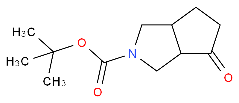 tert-butyl 4-oxo-octahydrocyclopenta[c]pyrrole-2-carboxylate_分子结构_CAS_879686-42-7