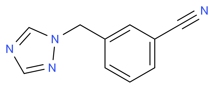 3-(1H-1,2,4-Triazol-1-ylmethyl)benzonitrile 97%_分子结构_CAS_876728-37-9)