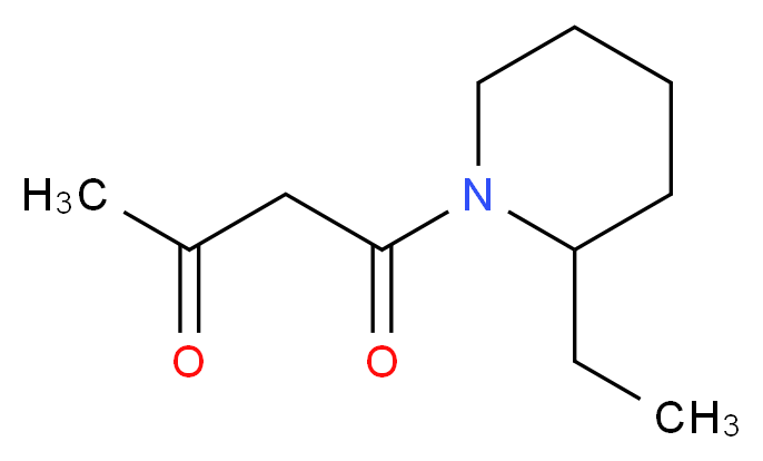 1-(2-ethylpiperidin-1-yl)butane-1,3-dione_分子结构_CAS_915923-74-9