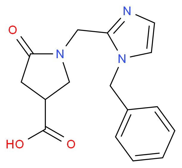 1-[(1-benzyl-1H-imidazol-2-yl)methyl]-5-oxopyrrolidine-3-carboxylic acid_分子结构_CAS_)