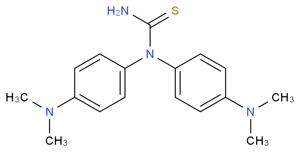 1,1-bis[4-(dimethylamino)phenyl]thiourea_分子结构_CAS_13991-81-6