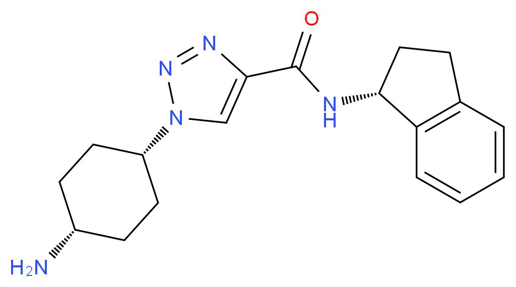1-(cis-4-aminocyclohexyl)-N-[(1R)-2,3-dihydro-1H-inden-1-yl]-1H-1,2,3-triazole-4-carboxamide_分子结构_CAS_)